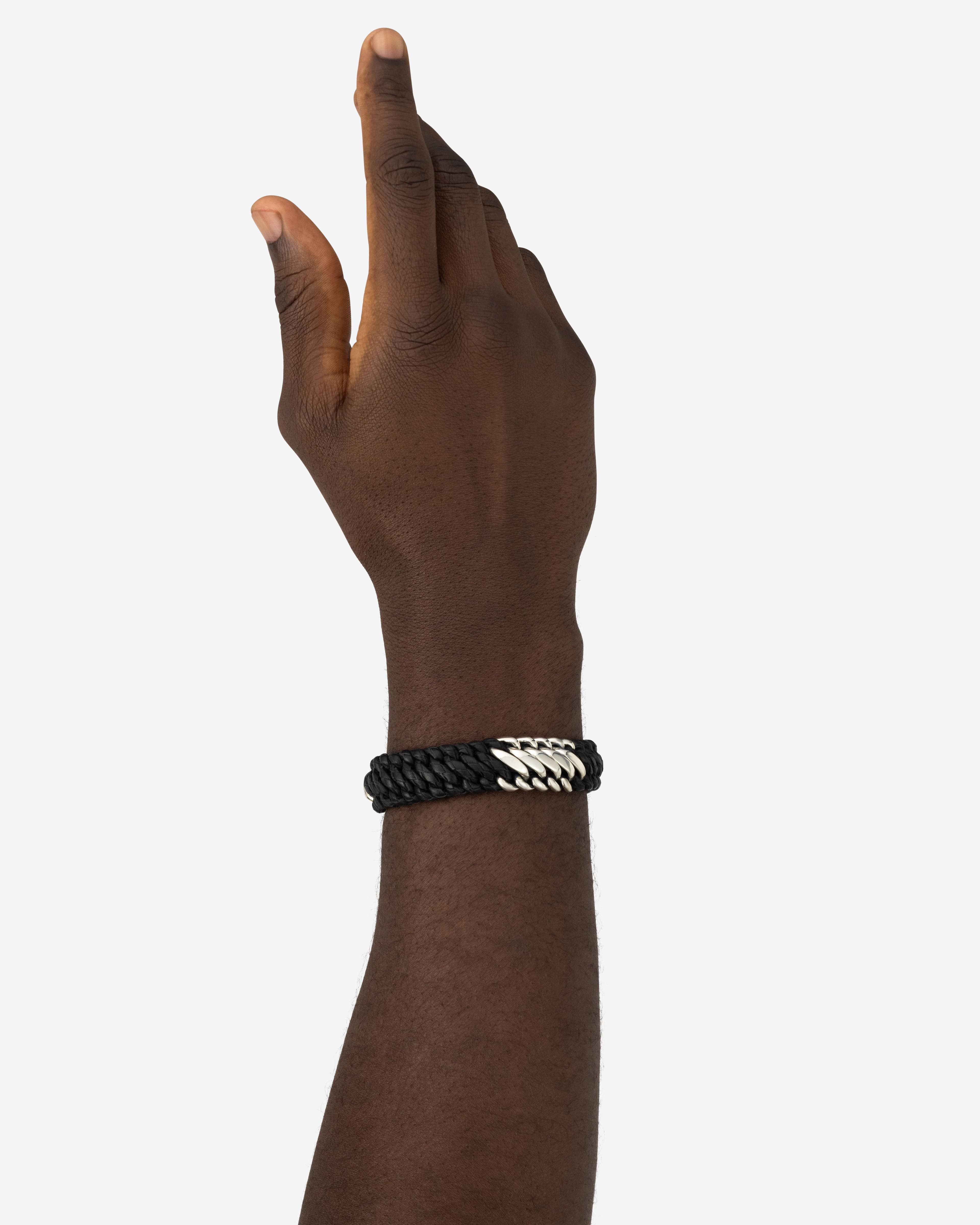 Armband Ben Mix Zilver Leer Zwart thumbnail 5