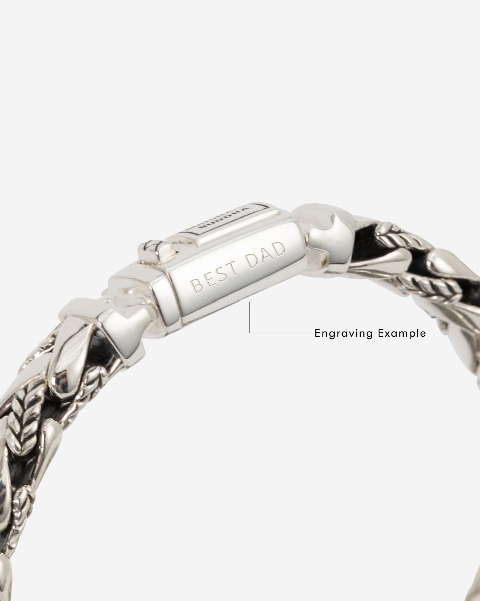 Armband George Texture Zilver thumbnail 3