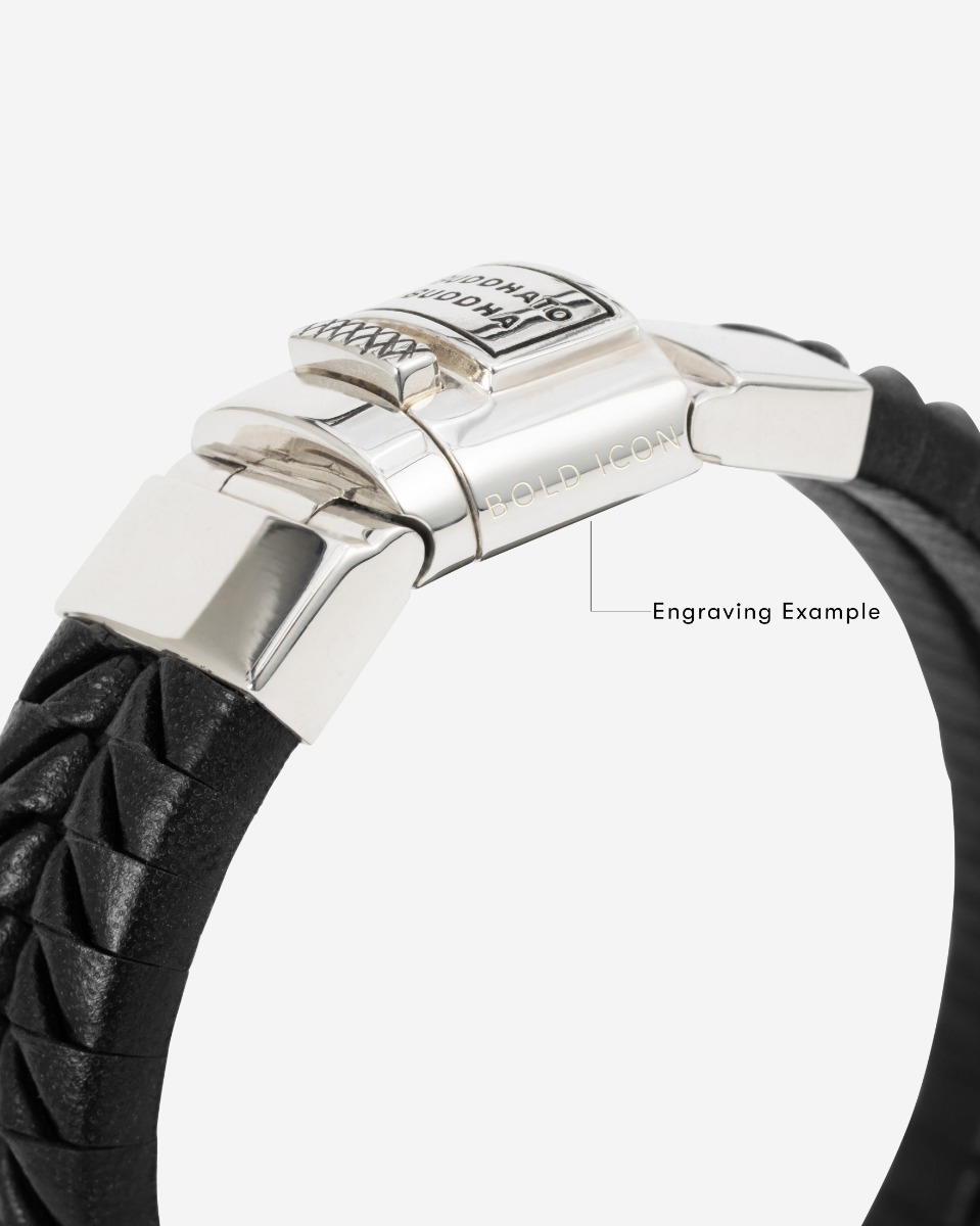 Armband Komang Leer Zwart thumbnail 4