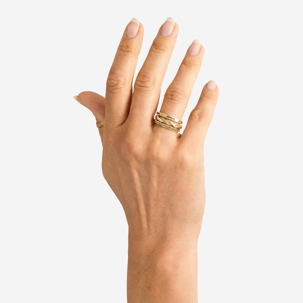 Barbara Stacking Ring Mix Verguld thumbnail 4