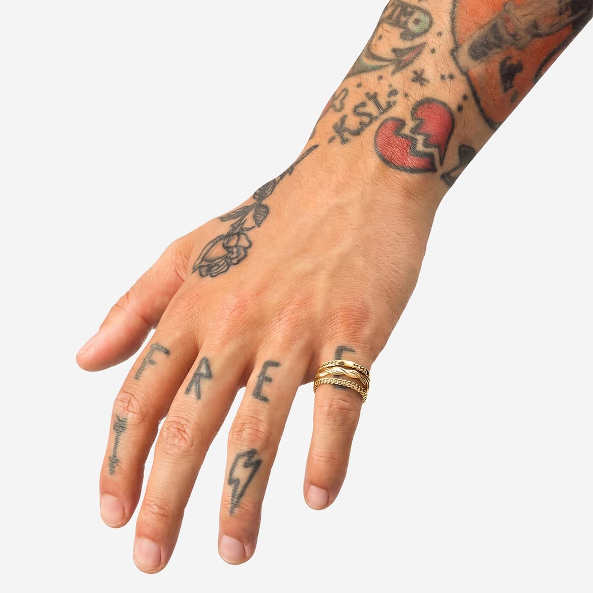 Barbara Stacking Ring Mix Verguld thumbnail 5