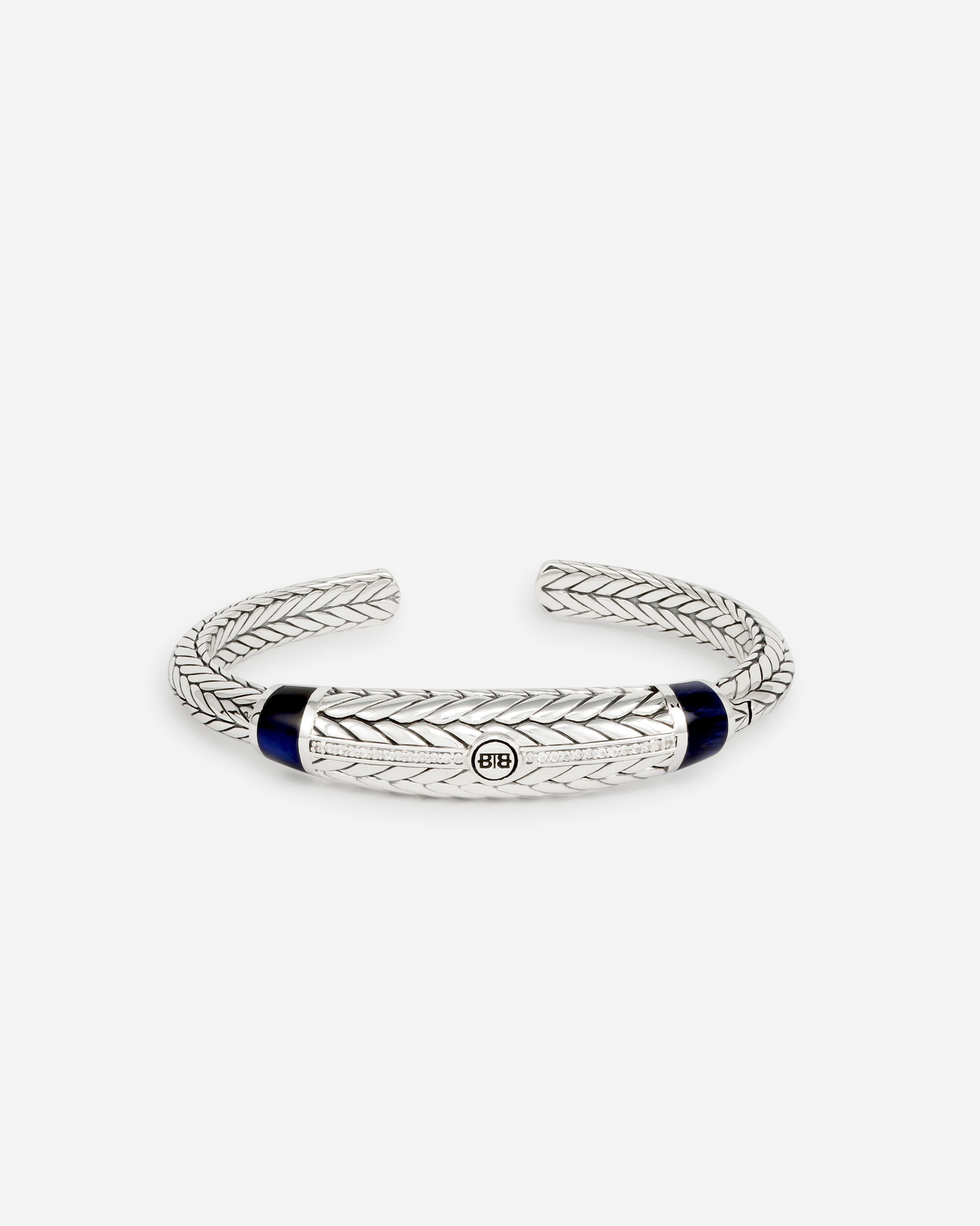 Cuff Armband Ellen Stone Tijgeroog Navy - View 1