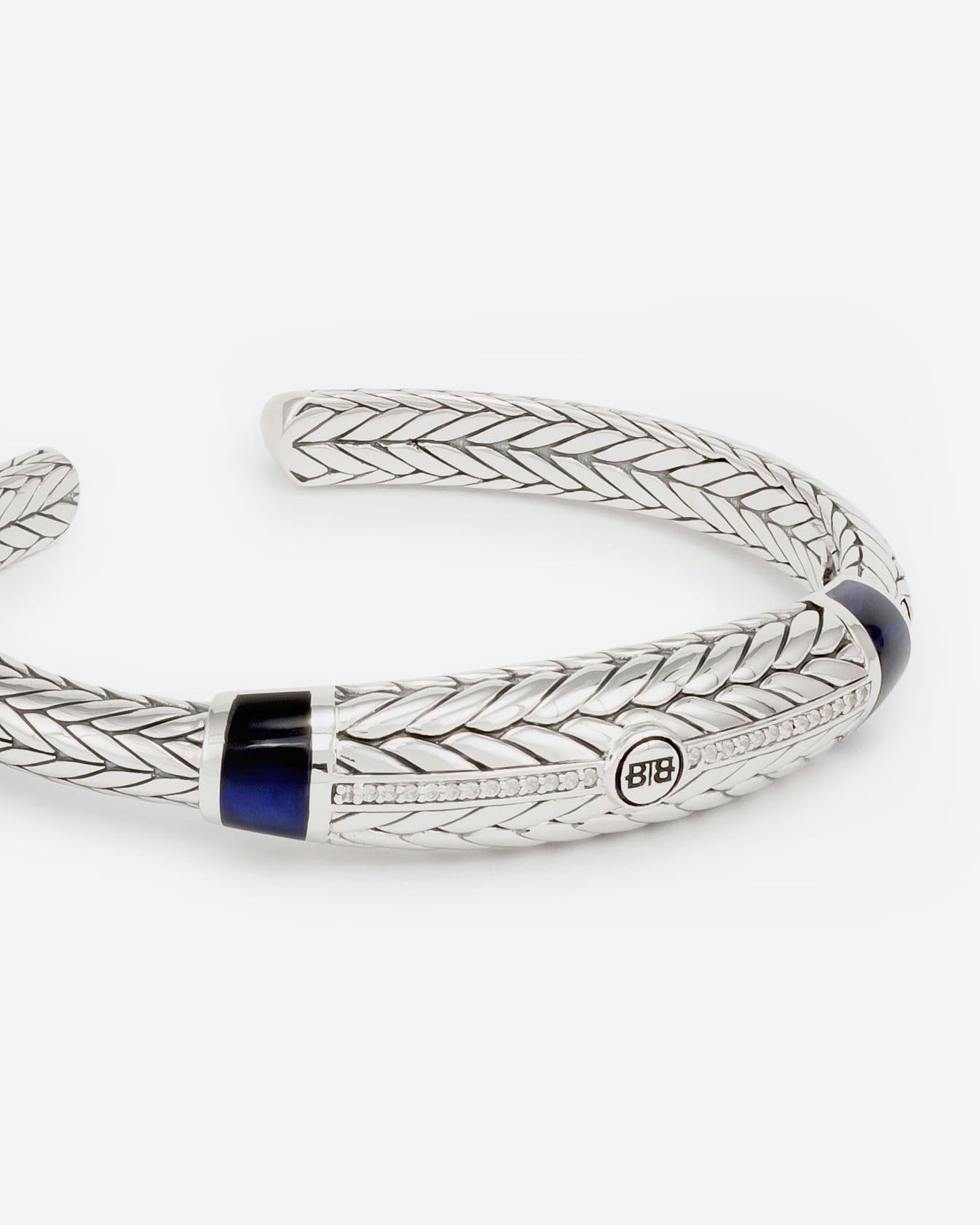 Cuff Armband Ellen Stone Tijgeroog Navy thumbnail 2