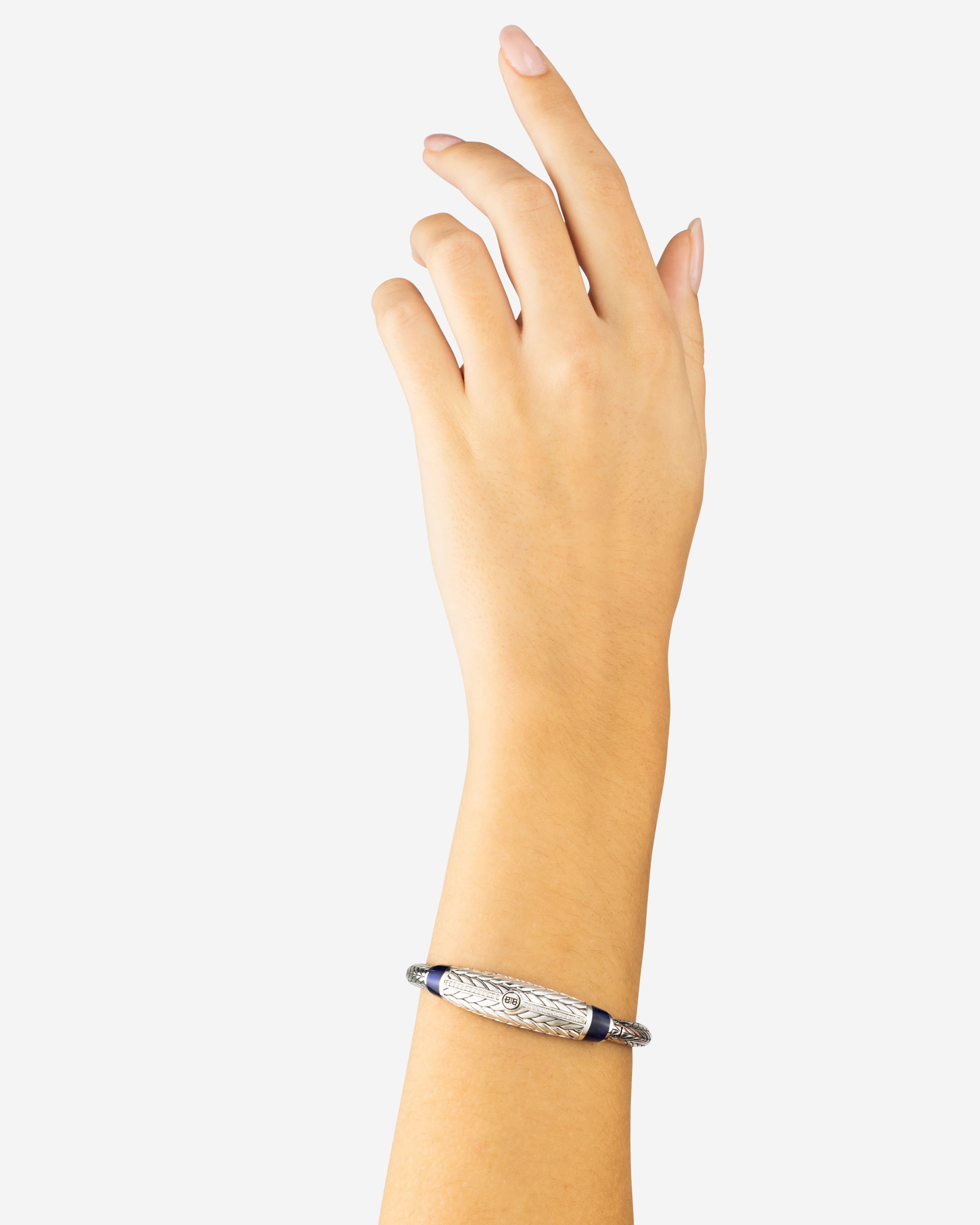 Cuff Armband Ellen Stone Tijgeroog Navy thumbnail 3