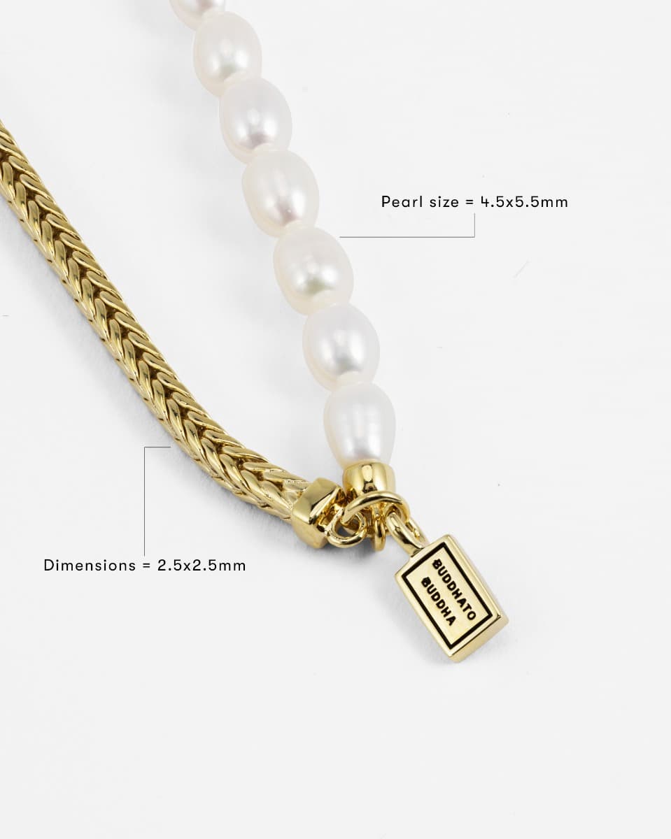 Ketting Barbara Mini Parel Verguld thumbnail 2