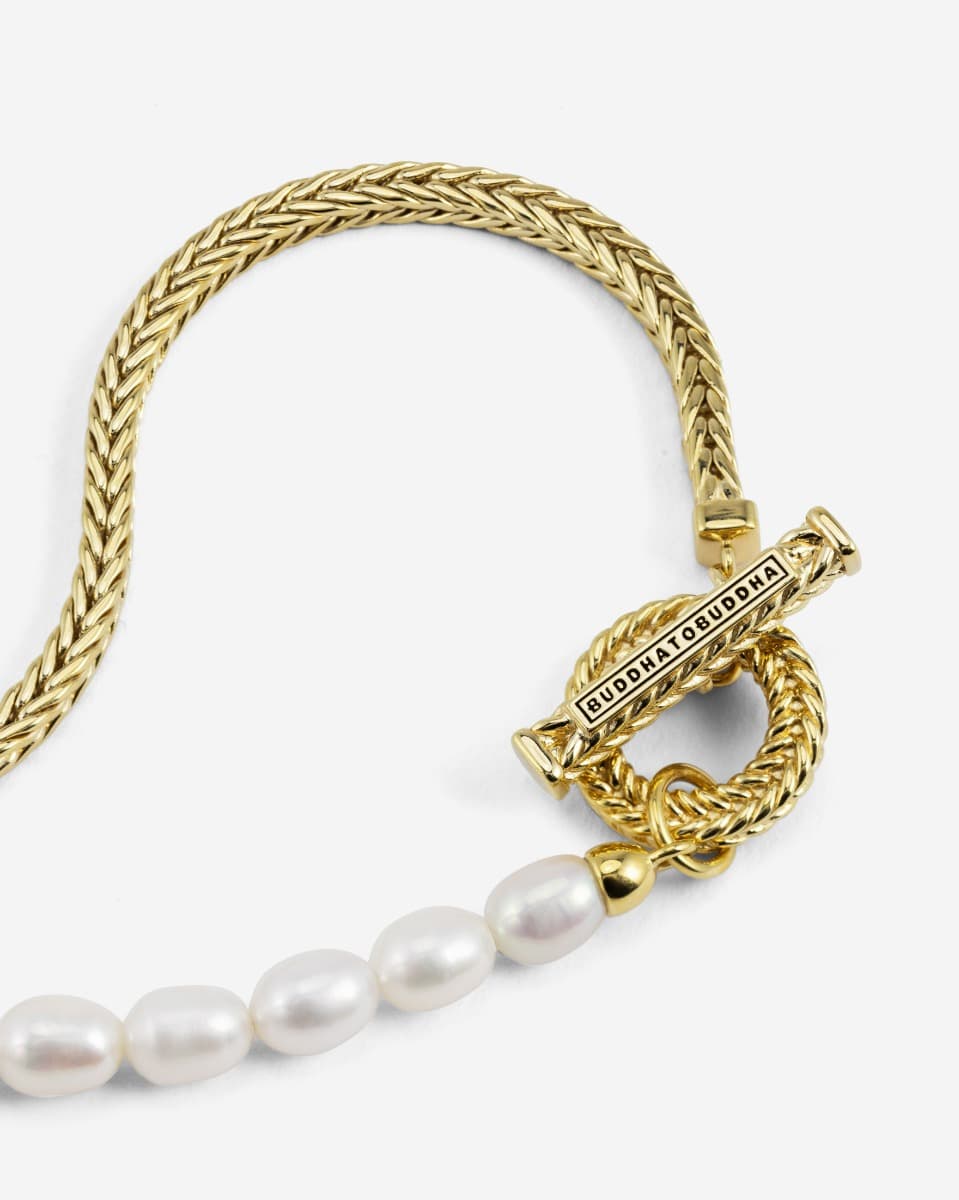 Ketting Barbara Mini Parel Verguld thumbnail 3