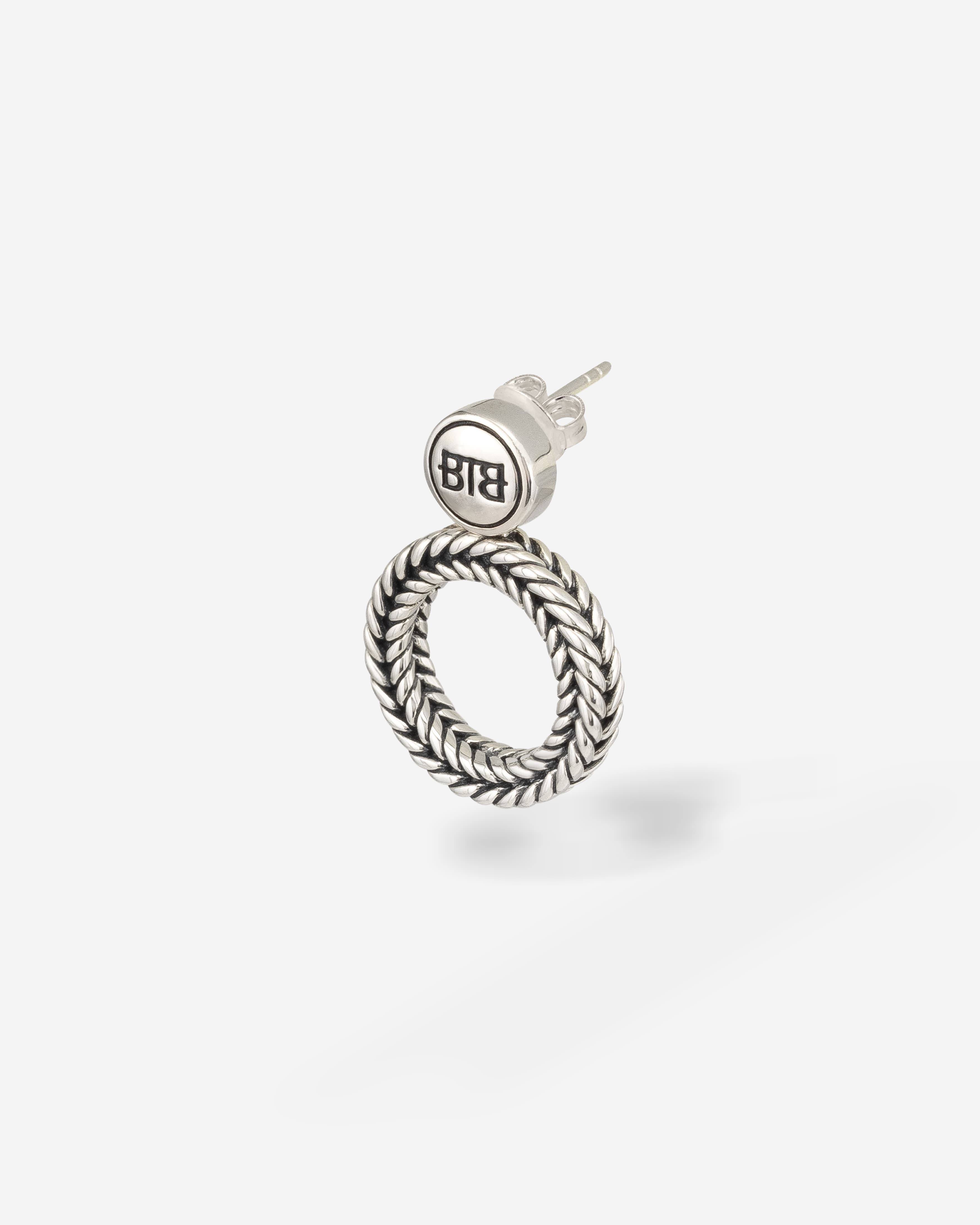 Oorbel Barbara Rond Zilver Single Piece - View 1