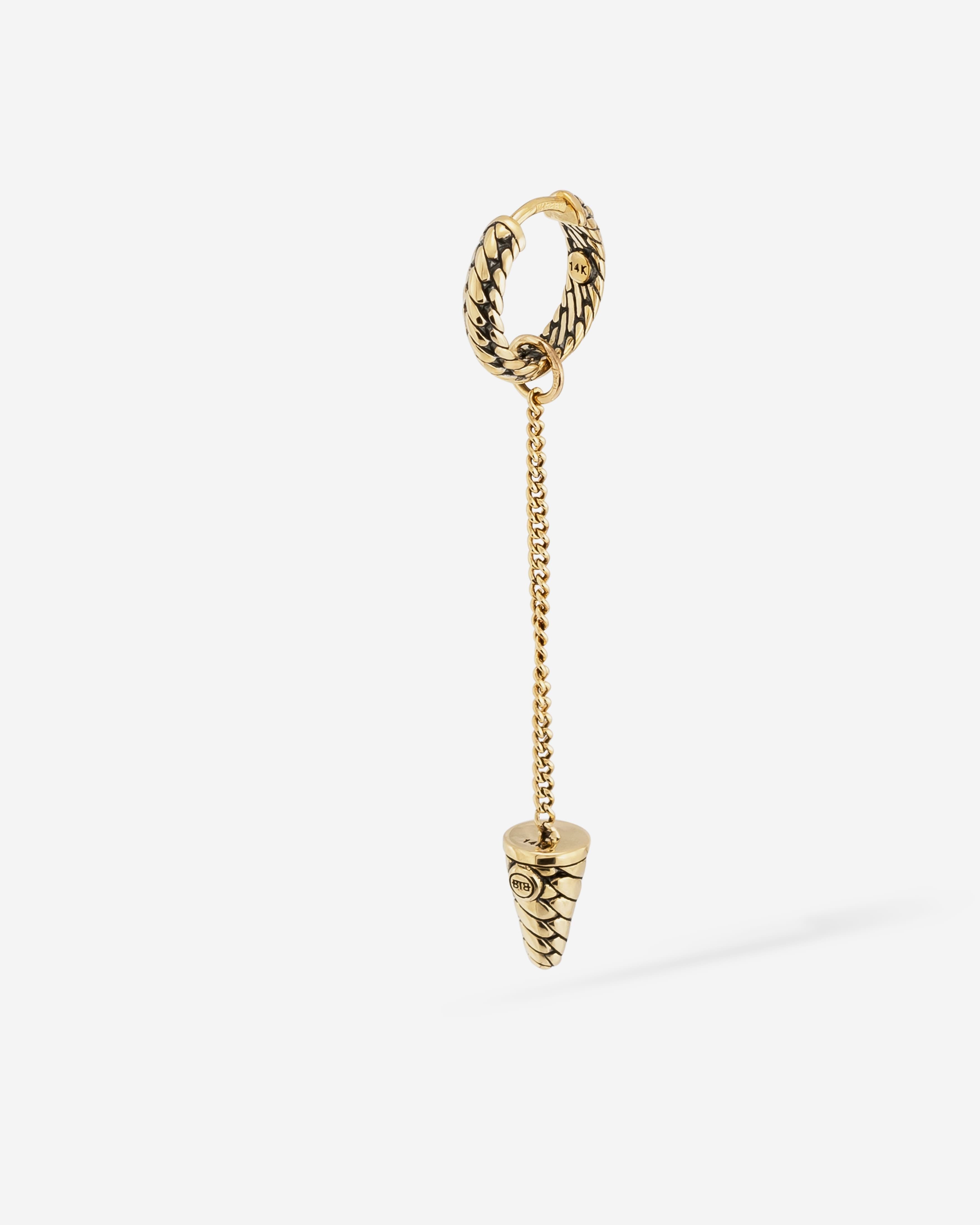Oorbel Ben 14kt Goud Single Piece - View 1