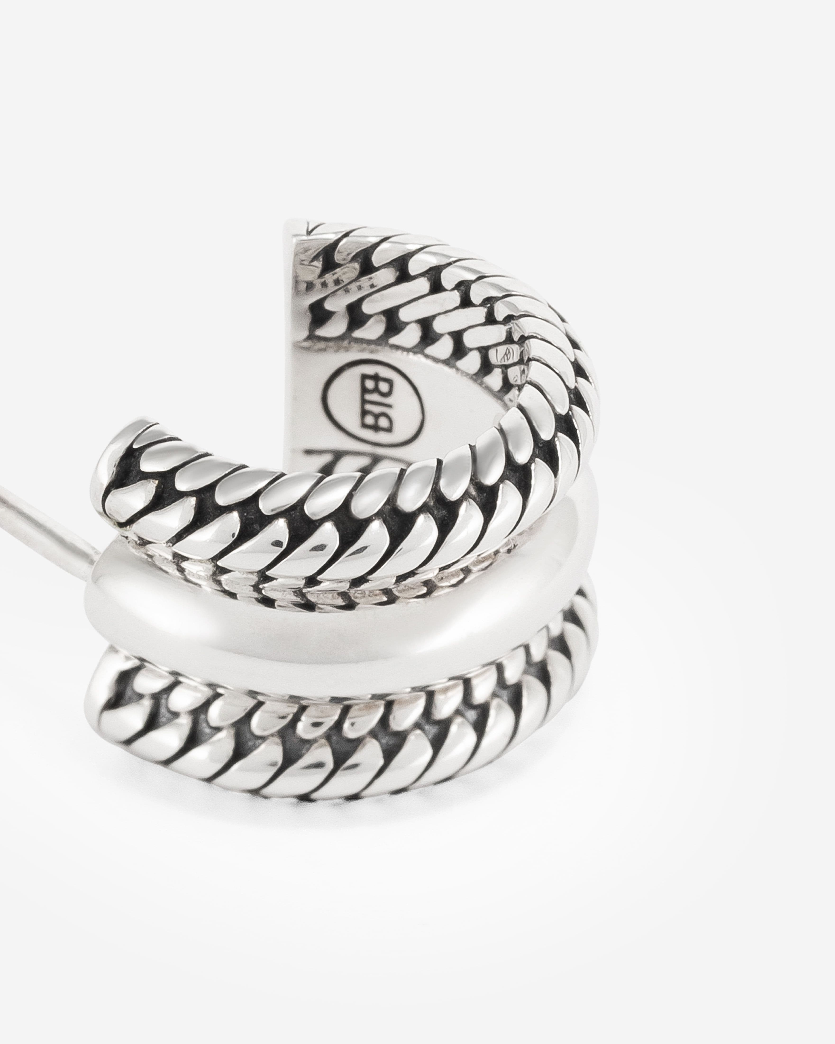 Oorbel Ben Triple Zilver Single Piece thumbnail 3
