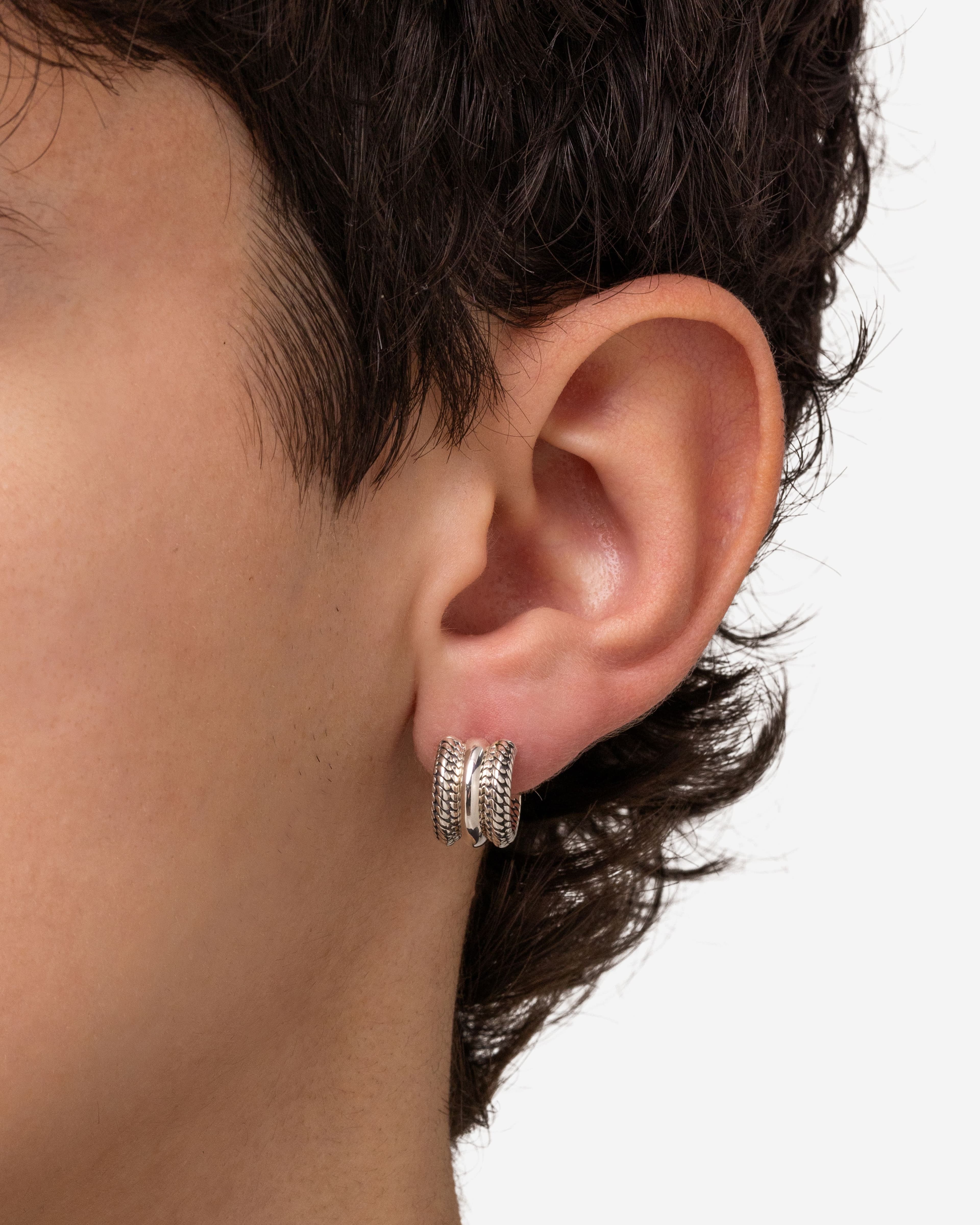 Oorbel Ben Triple Zilver Single Piece thumbnail 5