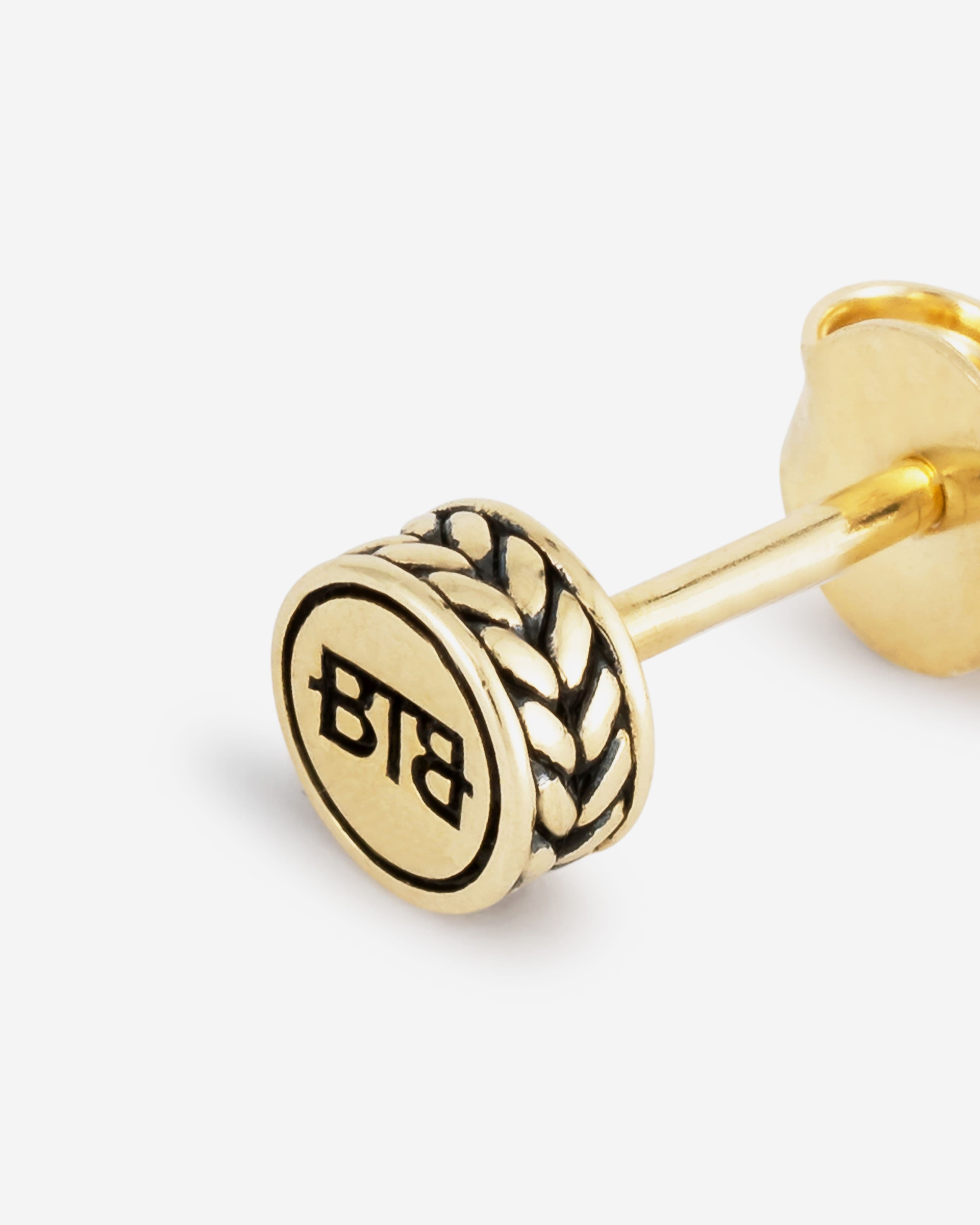 Oorknopje Barbara Logo 14kt Goud Single Piece thumbnail 3