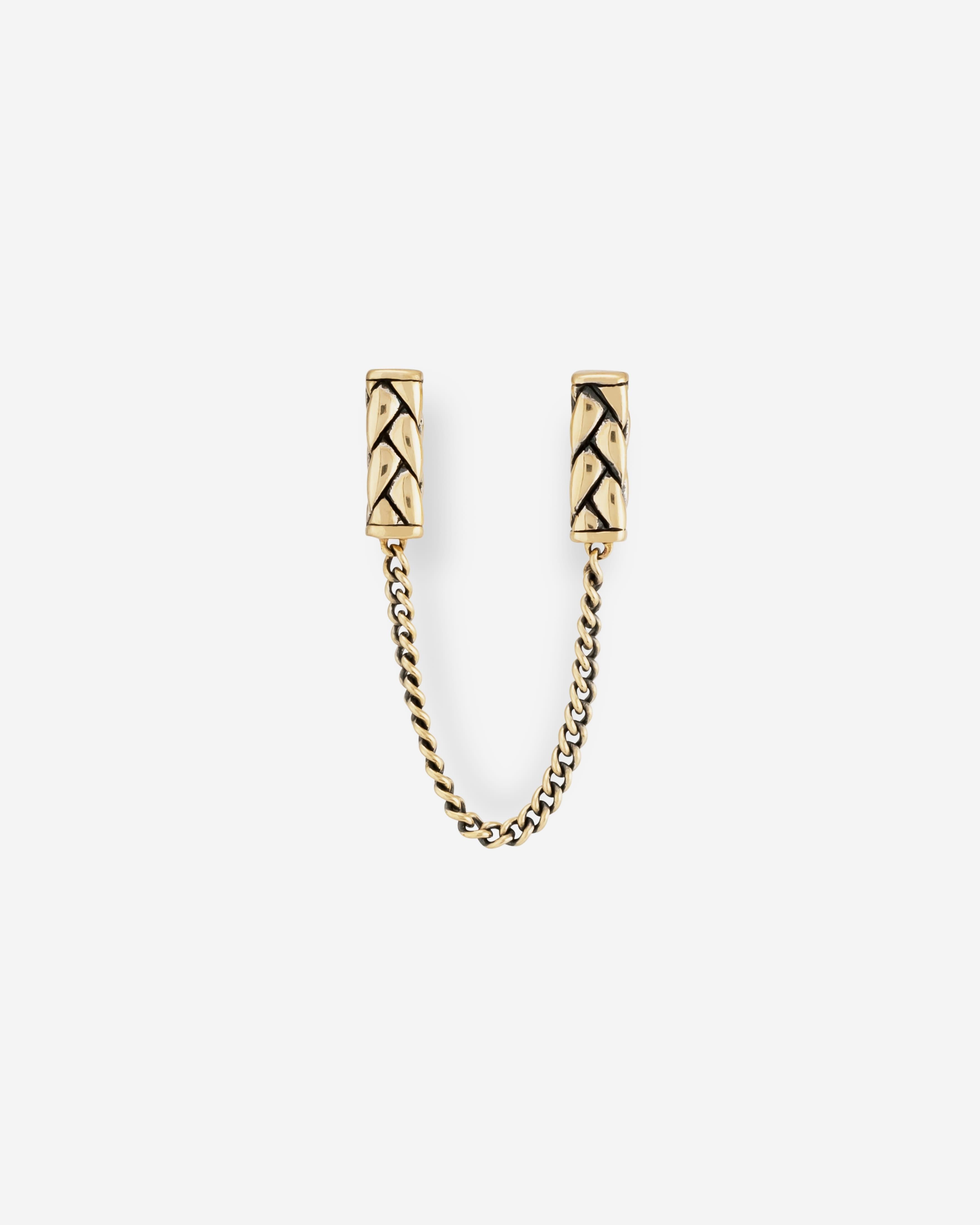 Oorknopje George Double 14kt Goud Single Piece thumbnail 2
