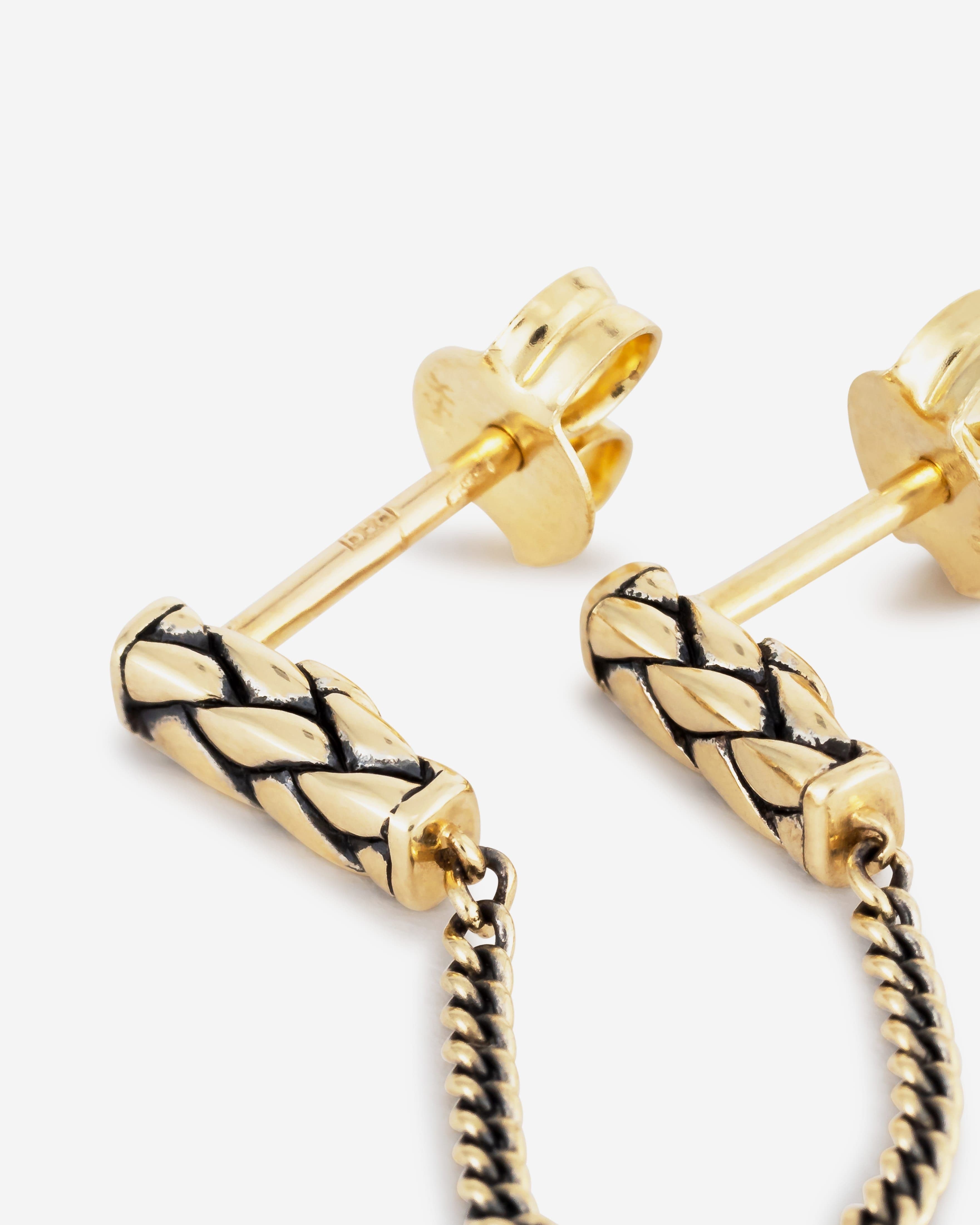 Oorknopje George Double 14kt Goud Single Piece thumbnail 3