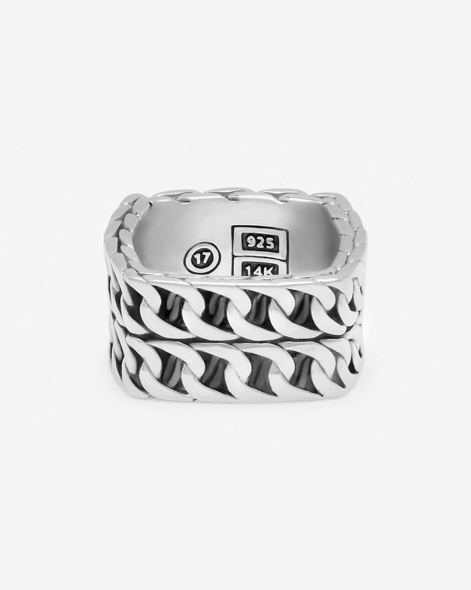 Ring Esther Dubbel Limited Zwart Spinel Zilver Goud 14kt thumbnail 3