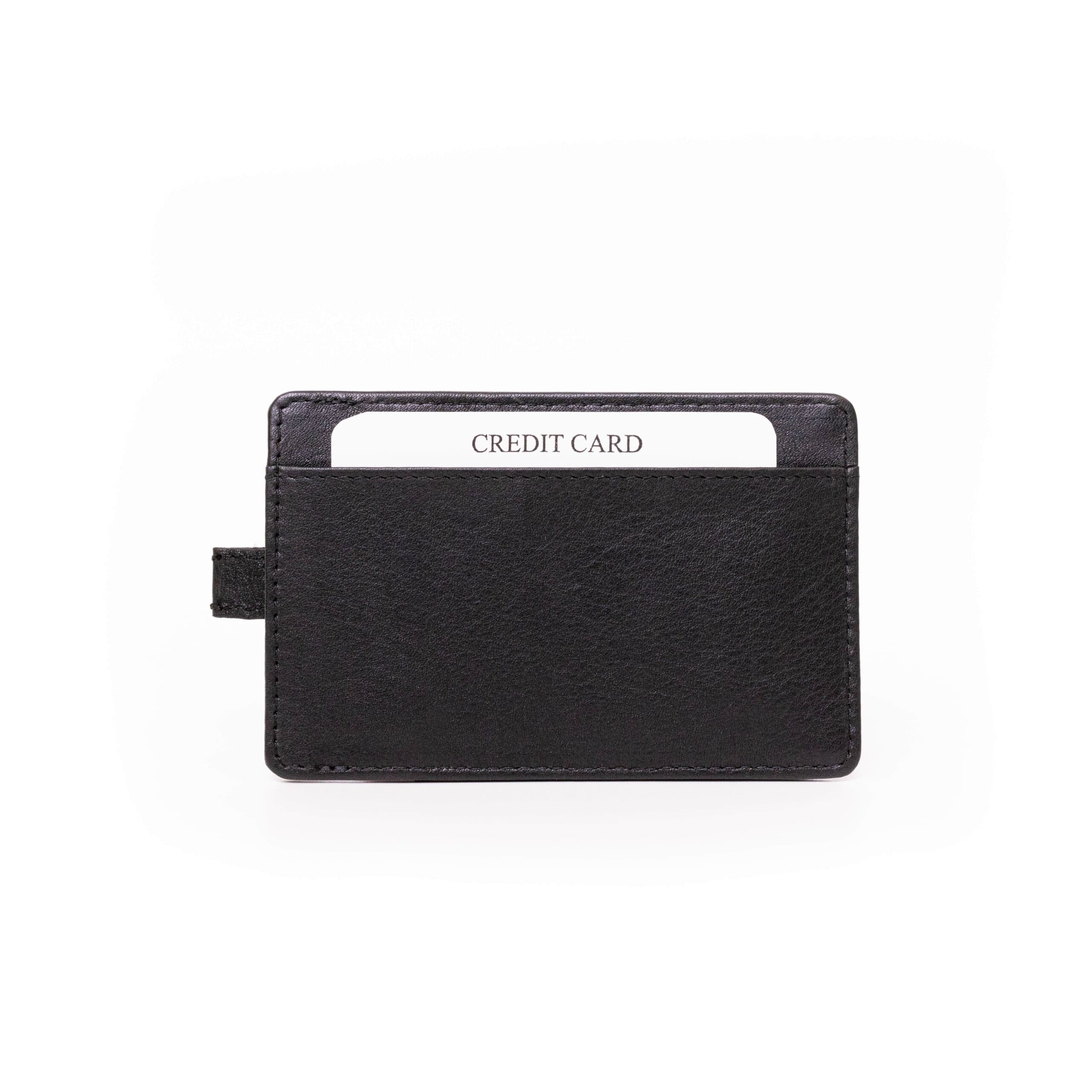 Credit Card Holder RFID Blocking Wallet – Genuine Black Leather, ID Theft Protection - View 1