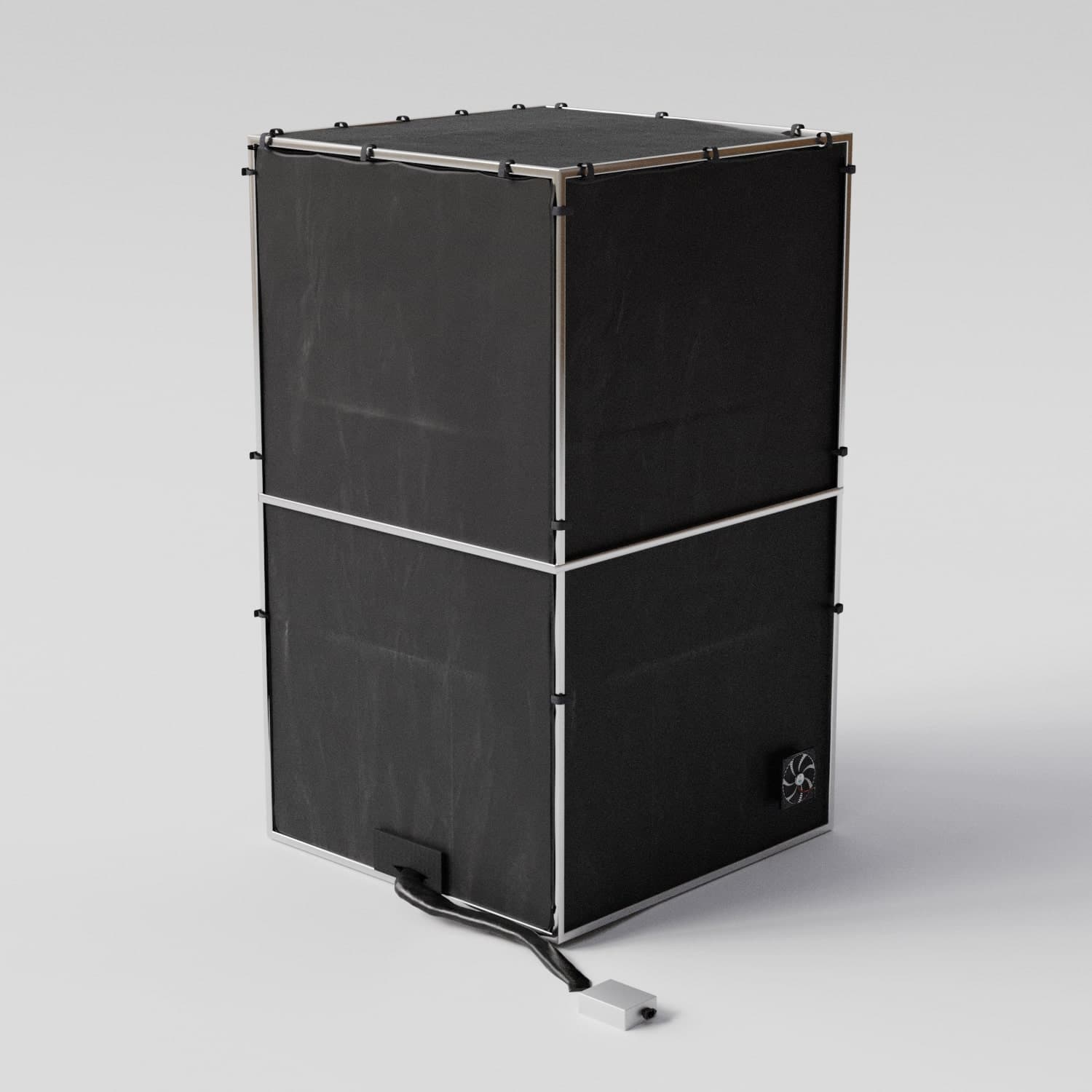Small Faraday Tent RENTAL – LX Black RF/EMI Shielding Enclosure Room (4′ x 4′ x 6.5′) thumbnail 2
