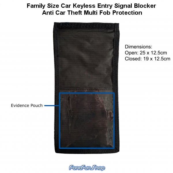 Family Sized Car Key Faraday Bag Signal Blocker for Keyless Car Fob Anti-Theft Protection thumbnail 4