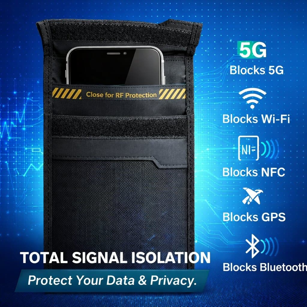 VKPS1 Phone Shield Faraday Bag - Signal Blocker Pouch for Smartphones thumbnail 2