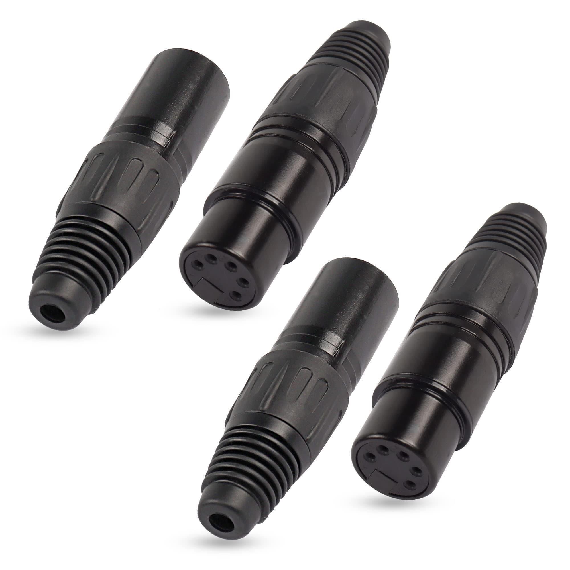 XMSJSIY XLR-connector vrouwelijk 5-pins voor het solderen van audiokabels, microfoon en DMX - View 1