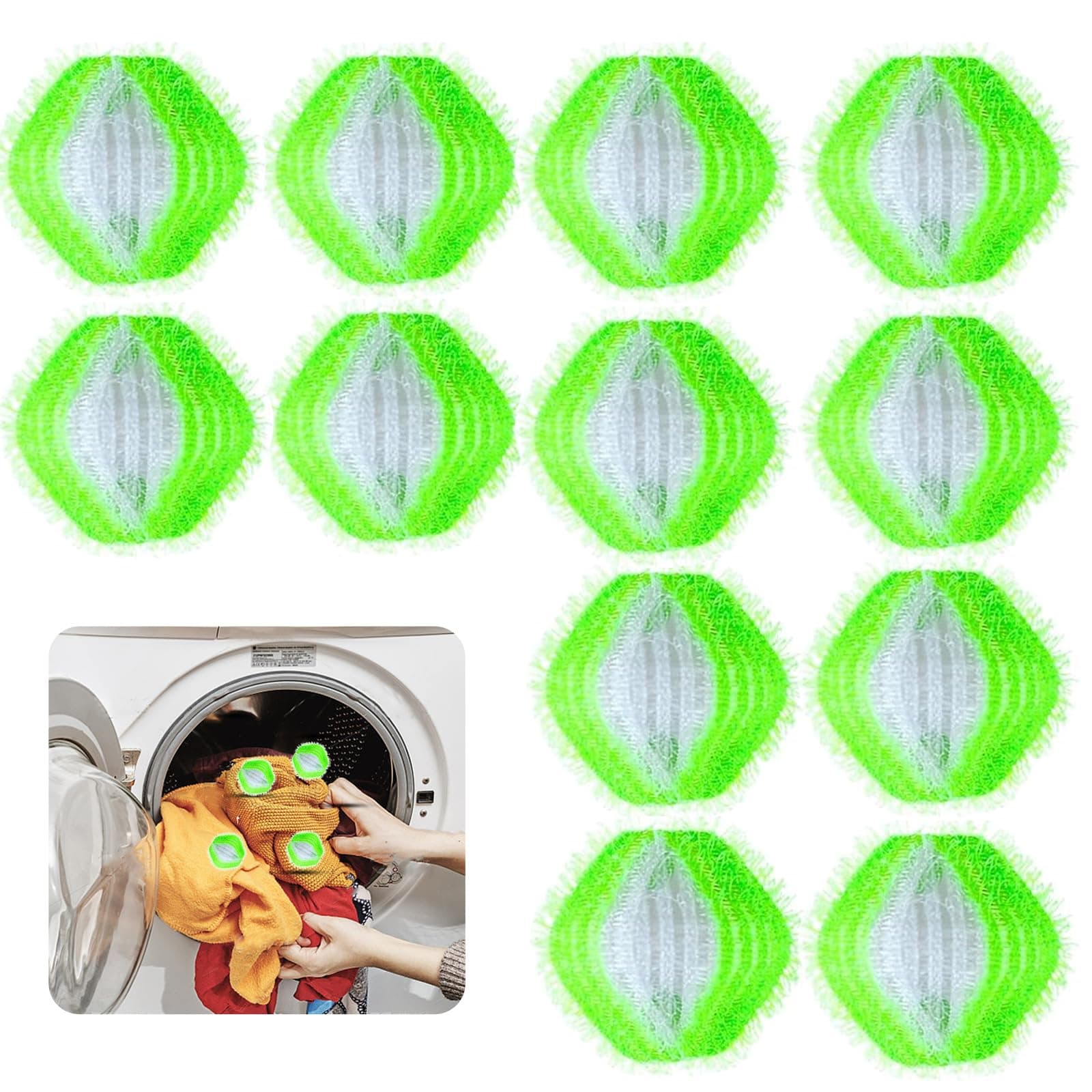 Youghuen MX-003 Wasmachine Pluizenballen Pack 12 Stuks Herbruikbaar en Efficiënt - View 1