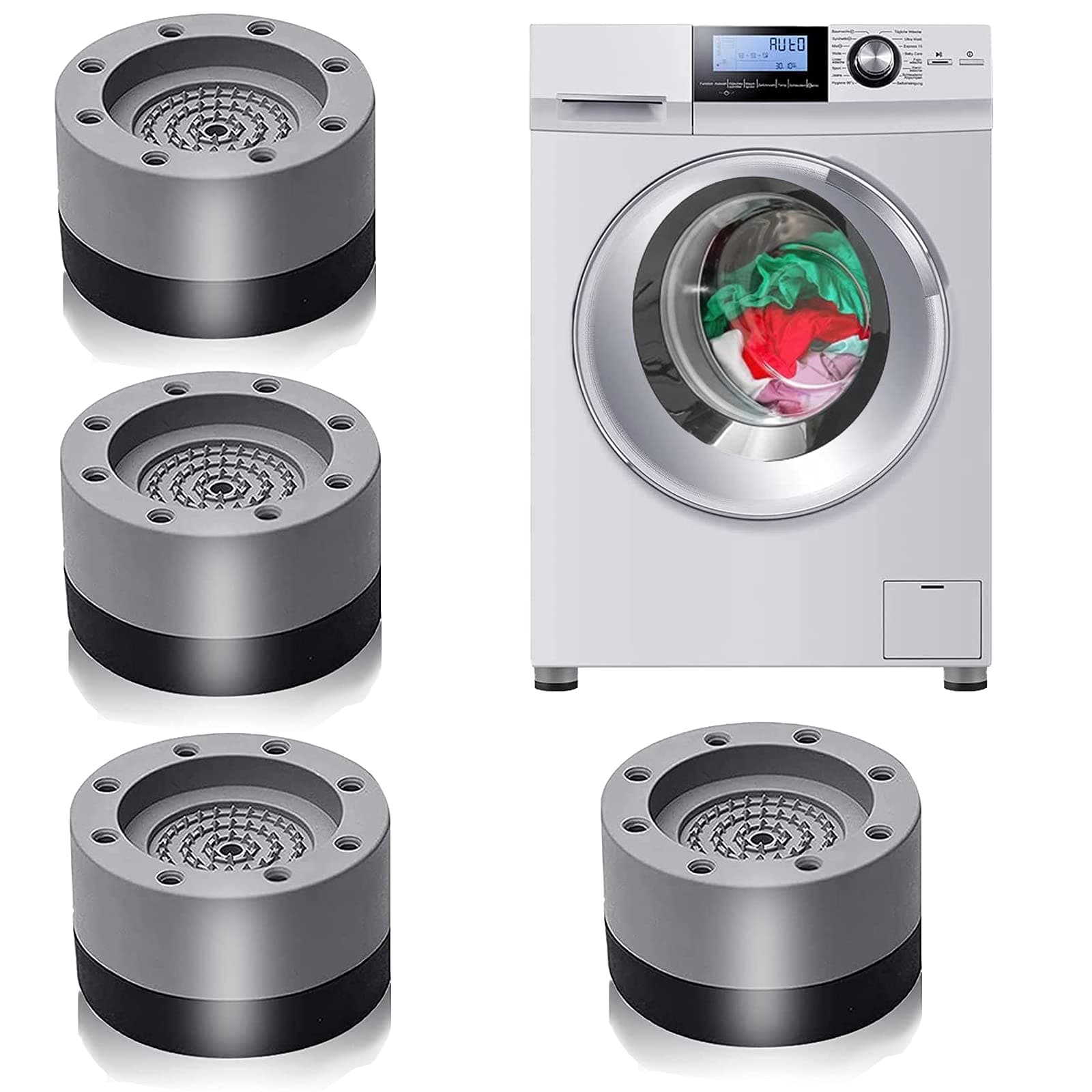 LIDEYE YX-408 Trillingsdempers voor Wasmachine en Droger 4 stuks Antislip Rubber - View 1