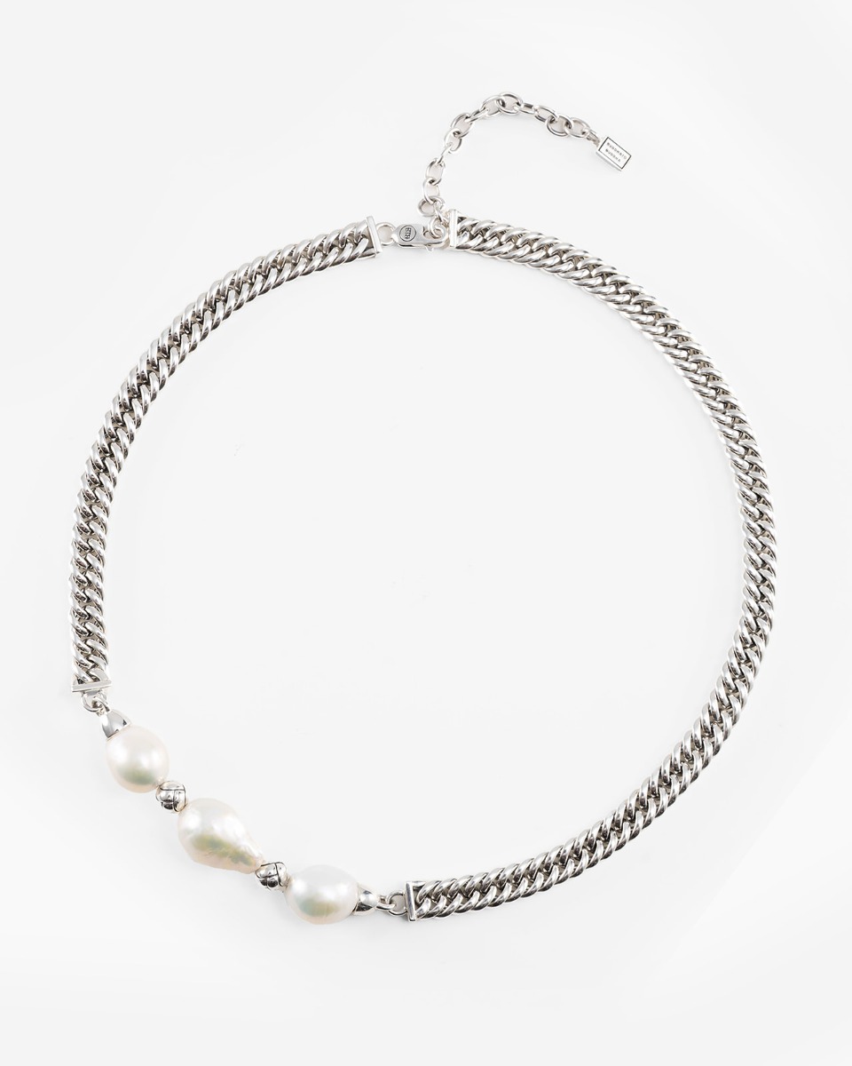 Ketting Barok Parel Chain Zilver