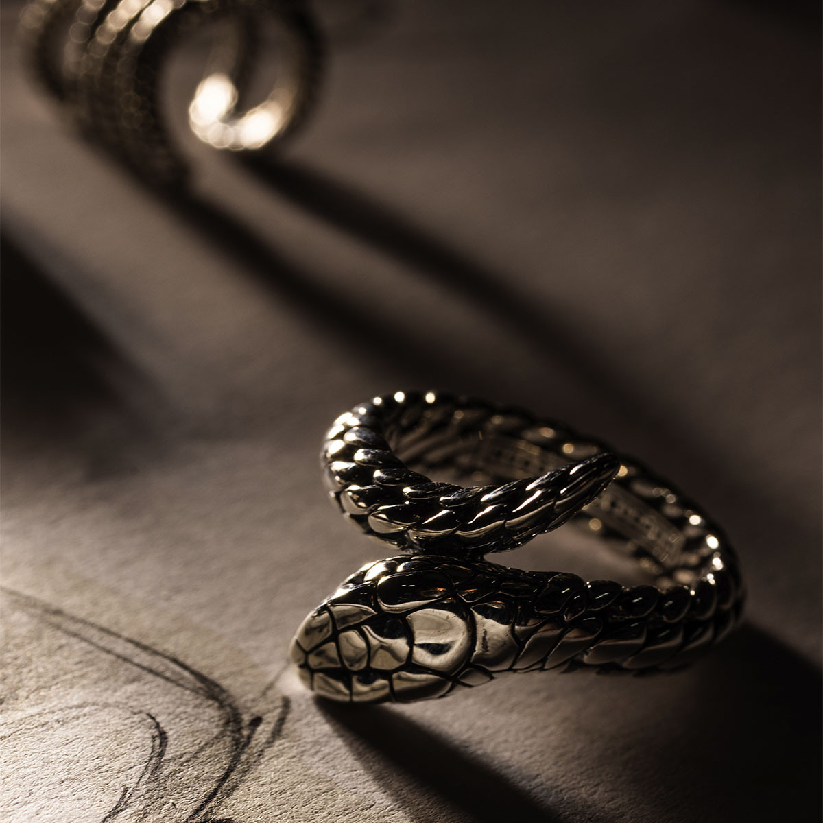 Ring Ben XS Slang Zilver