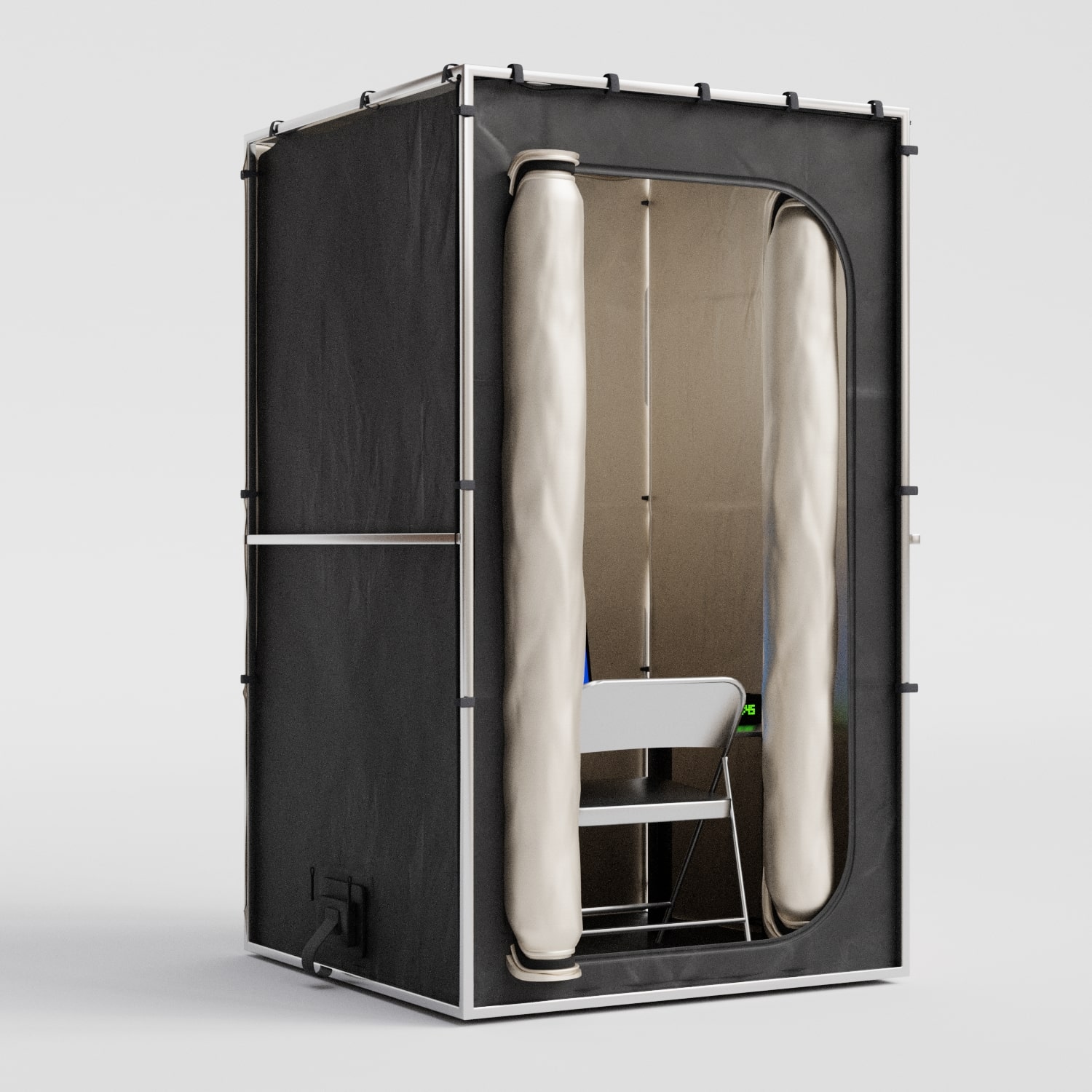 Small Faraday Tent RENTAL – LX Black RF/EMI Shielding Enclosure Room (4′ x 4′ x 6.5′)