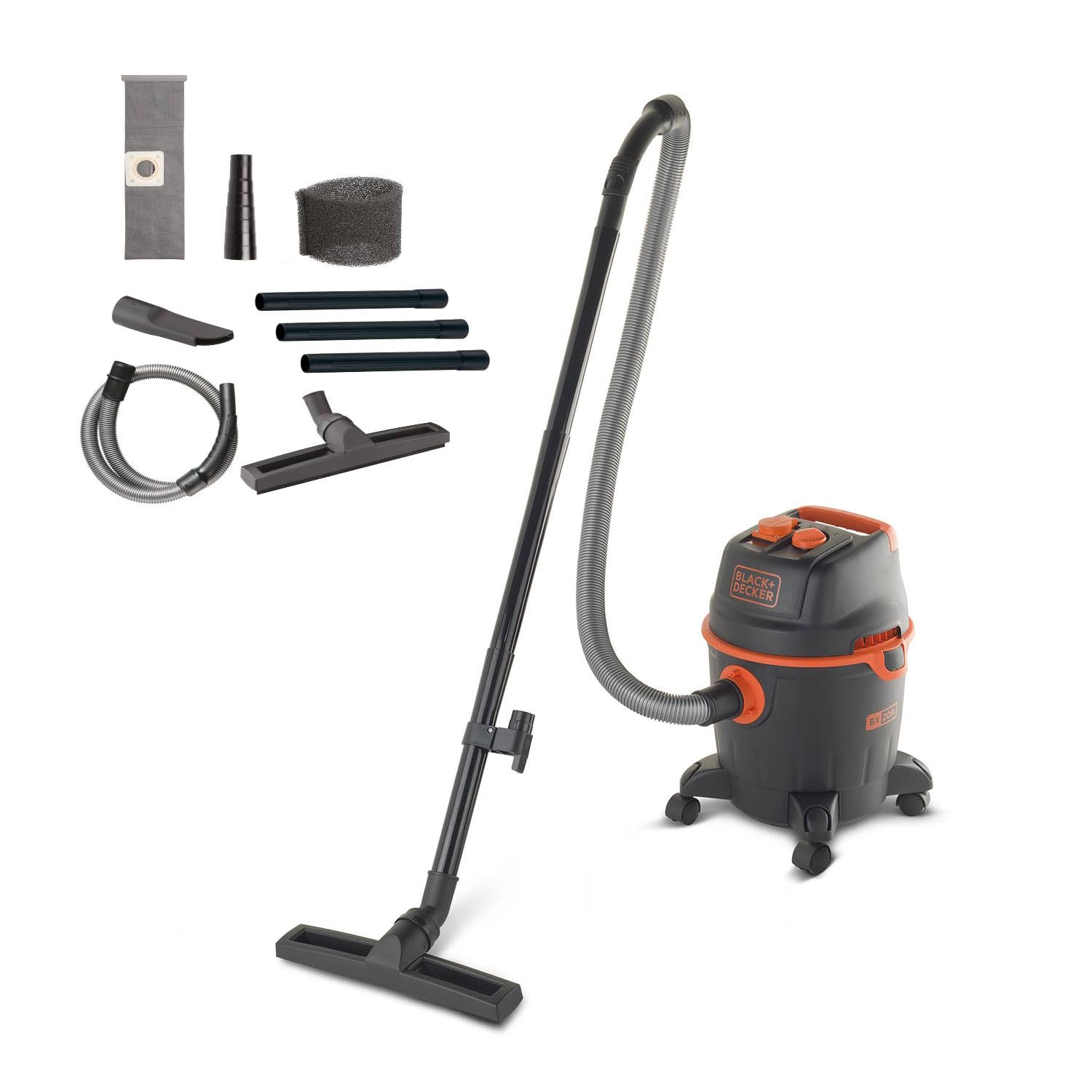 Black+Decker BXVC20PTE Nat- en droogzuiger 1200W 20L stopcontact