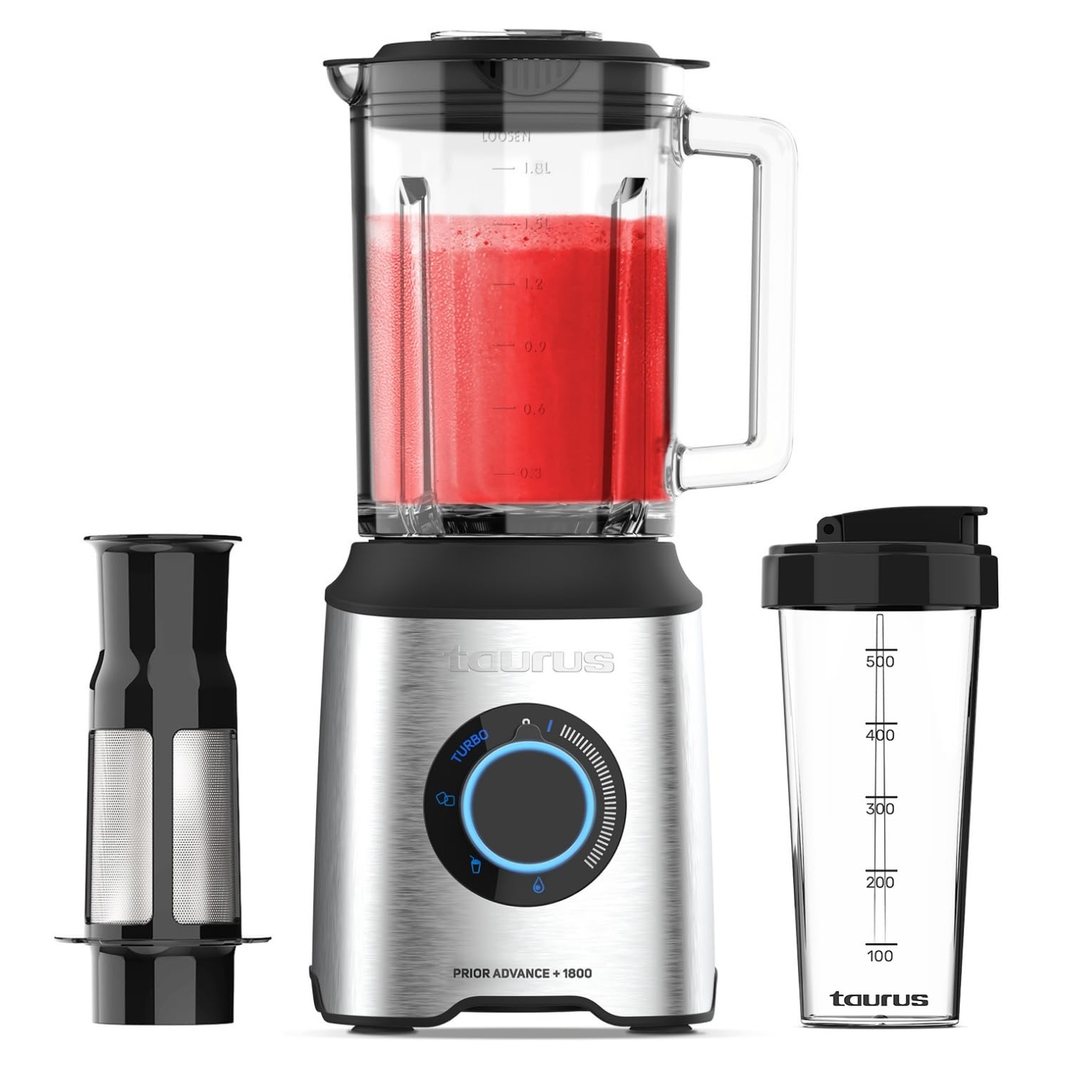 Taurus - PRIOR ADVANCE+ Blender 1800W met 20 Snelheden en 4 Speciale Functies