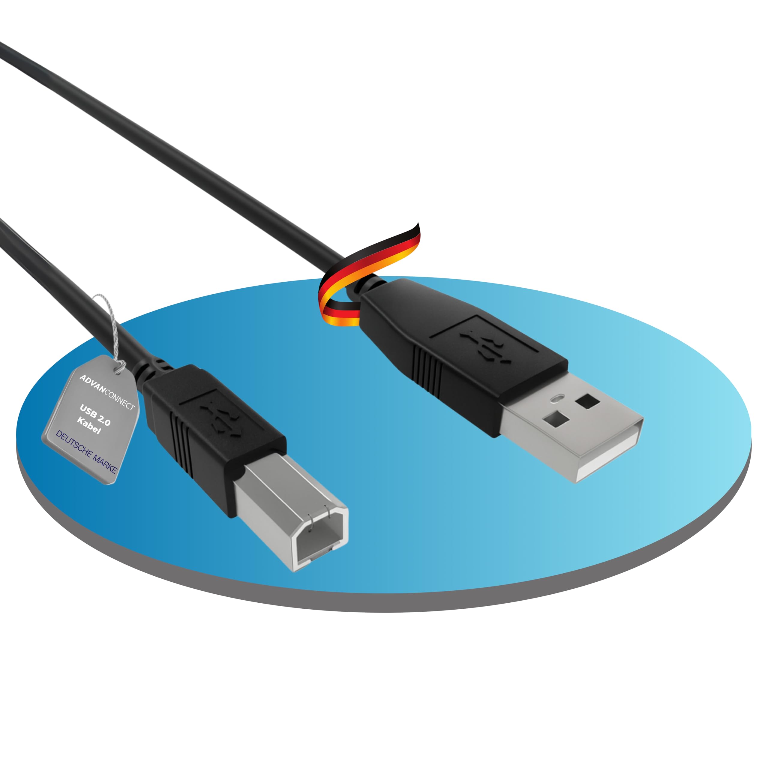 ADVANconnect ADVC-088-0448 USB 2.0 A-B printerkabel 1m hoge snelheid zwart
