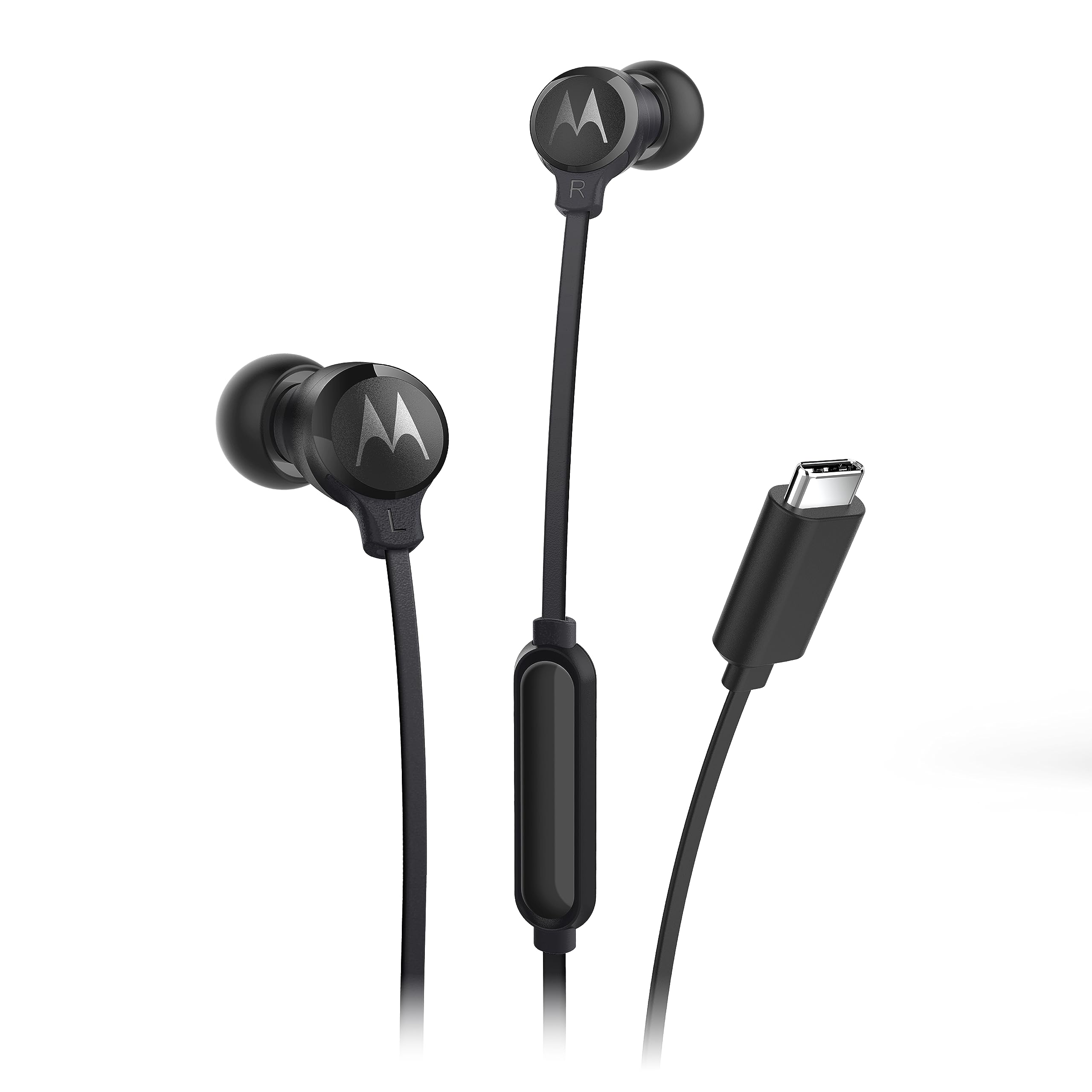 Motorola Sound Earbuds 3C-S In-Ear oortelefoons met microfoon en USB-C aansluiting Zwart