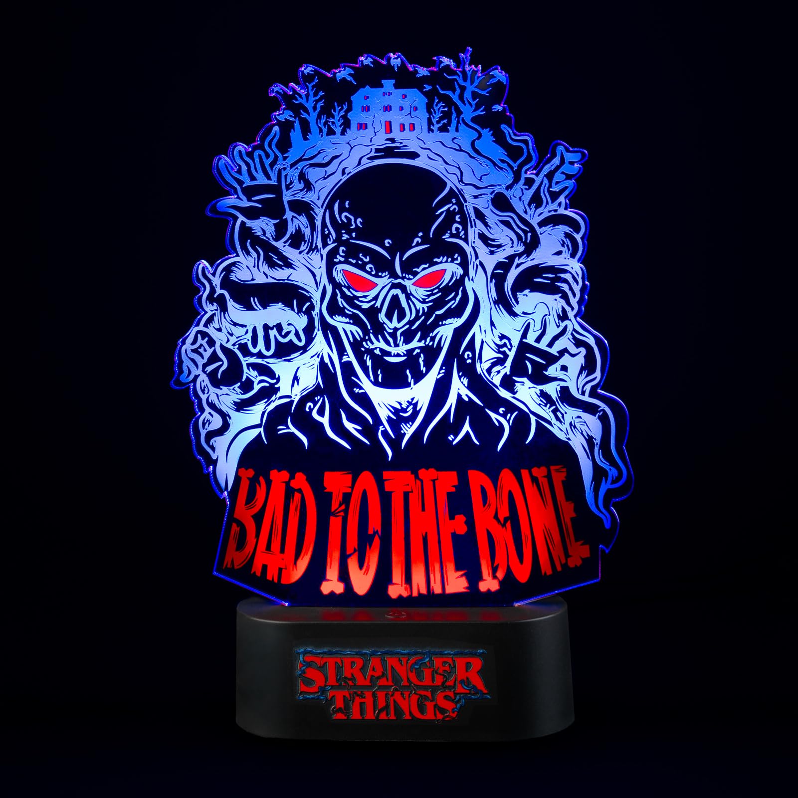 Grupo Erik LAMPL003 LED-tafellamp Stranger Things Bad To The Bone 16x24 cm USB/Batterijen
