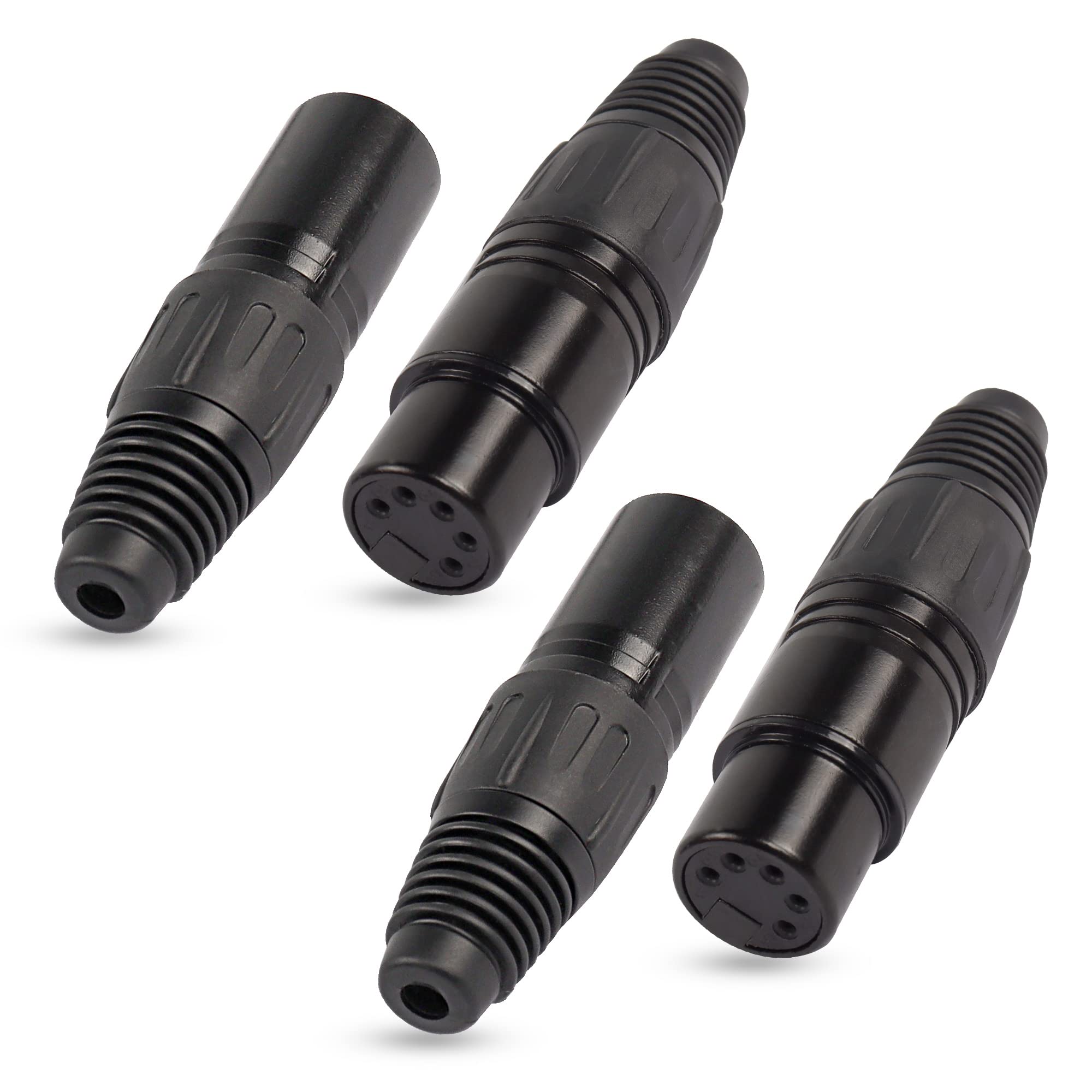 XMSJSIY XLR-connector vrouwelijk 5-pins voor het solderen van audiokabels, microfoon en DMX