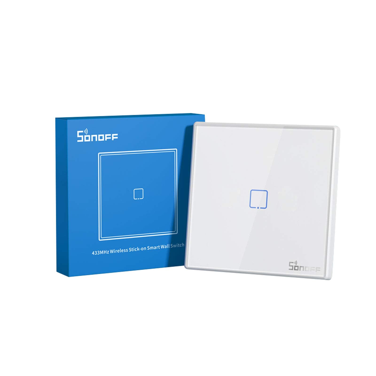 Drukknop SONOFF T2EU1C-RF, wandpaneel type 86, RF-afstandsbediening 433 MHz