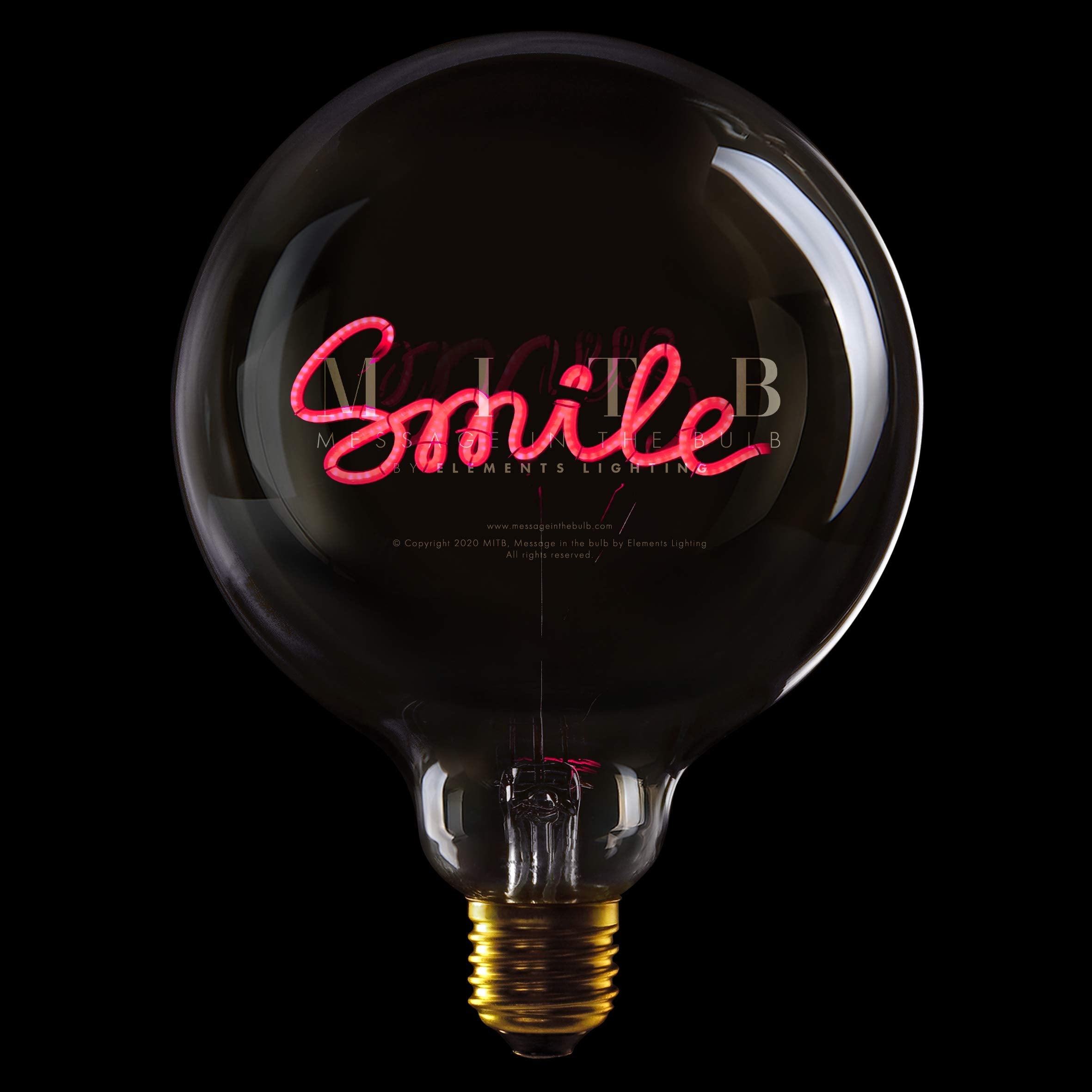 MITB 904030R Smile Decoratieve LED-lamp E27 G125 2W Rood licht Dimbaar